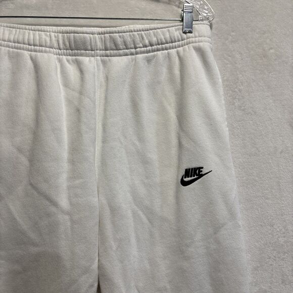 Nike Sportswear Club Fleece Jogger BV2671-100 Men’s Size Large White Logo Swoosh - Picture 3 of 13